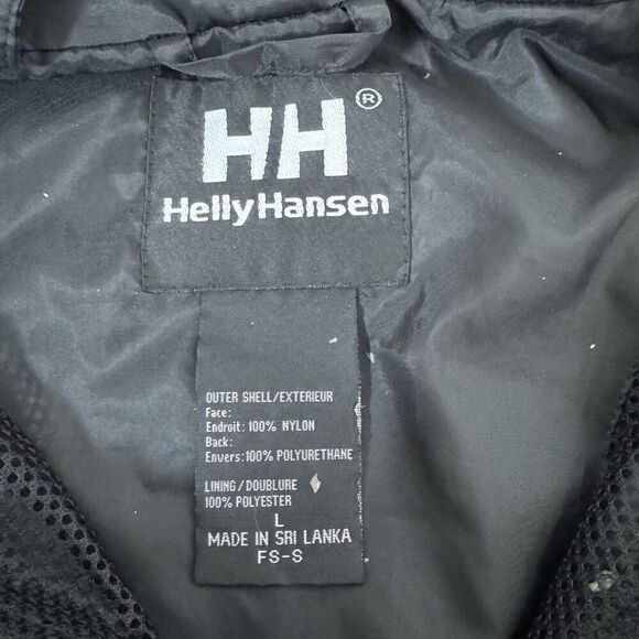Helly Hansen Black Packable Zip Up Jacket Size Large Nylon Polyester Winter - Picture 8 of 14